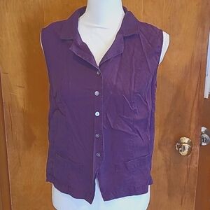Valerie Stevens Pure Silk Plum Top Adult 12